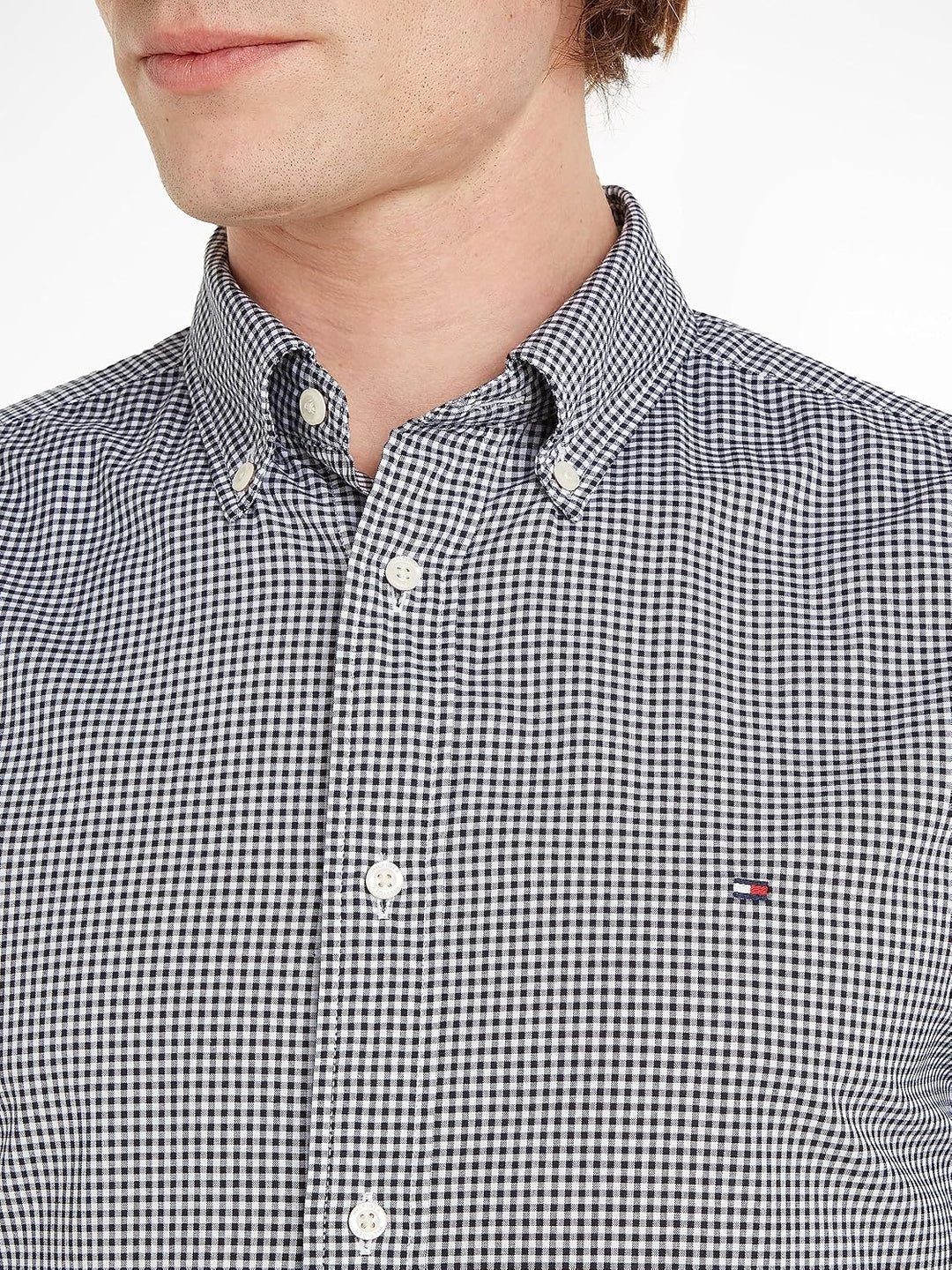 Tommy Hilfiger Herren Flex Poplin Rf Shirt Freizeithemden M Blau (Desert Sky / Optic White), M Blau