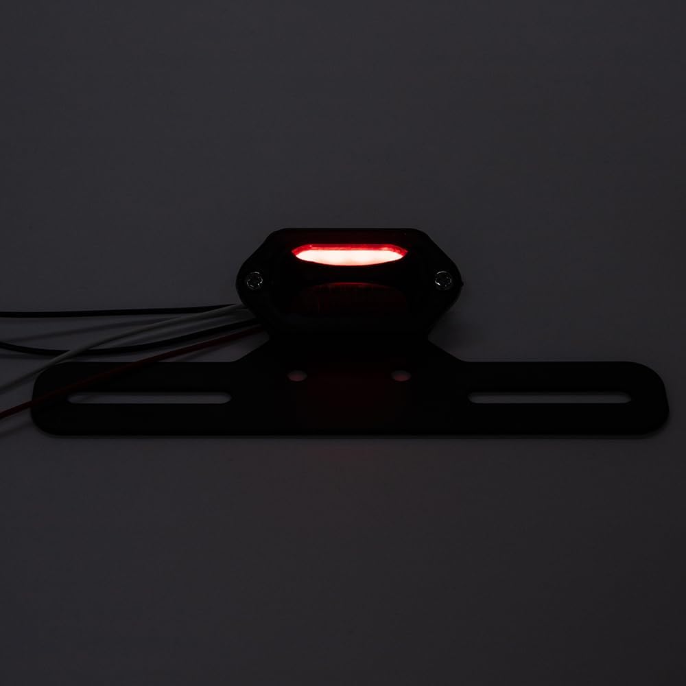 Motorrad Rücklicht LED mit Halterung Motorradrücklicht Bremslicht Kennzeichenbeleuchtung E-geprüft R