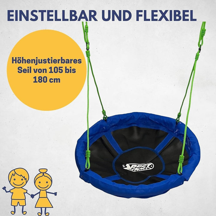 Best Sporting Nestschaukel I Gartenschaukel Ø 60, 80, 90, 100 oder 110 cm I Bis 150 kg belastbar I H