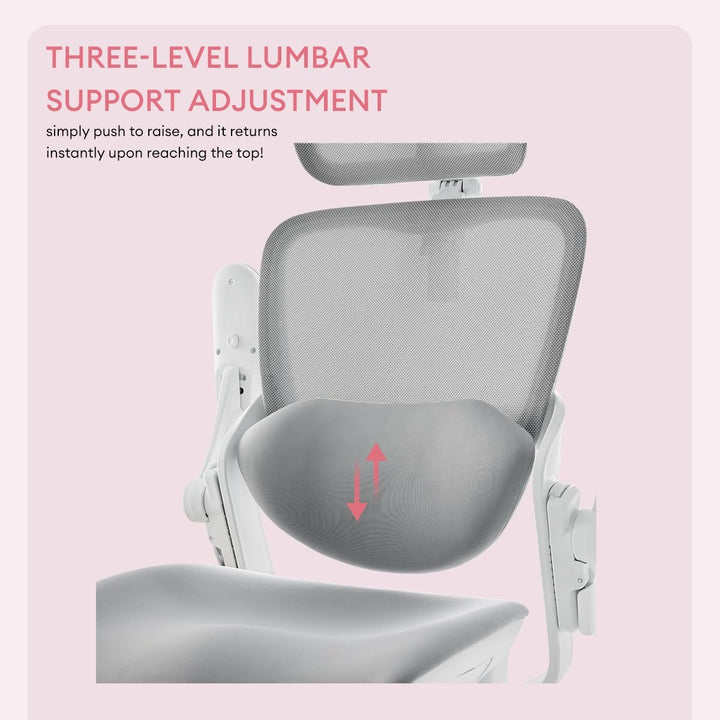 MUSSO E80 Muse FemmePosture™ Ergonomischer Bürostuhl für Frauen - 135° Neigung & 3D-Lendenstütze, 17