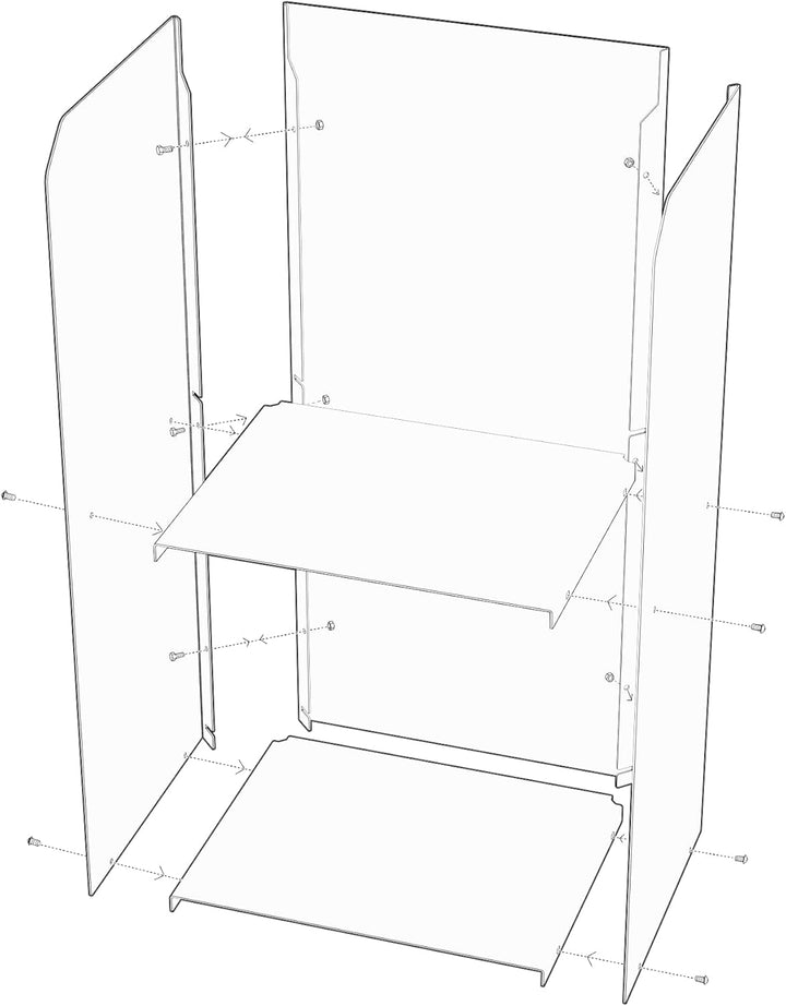 teileplus24 BHS6 Kaminholzregal Innen Aussen | Brennholzregal Metall | Kaminholzkorb | Industrial Lo