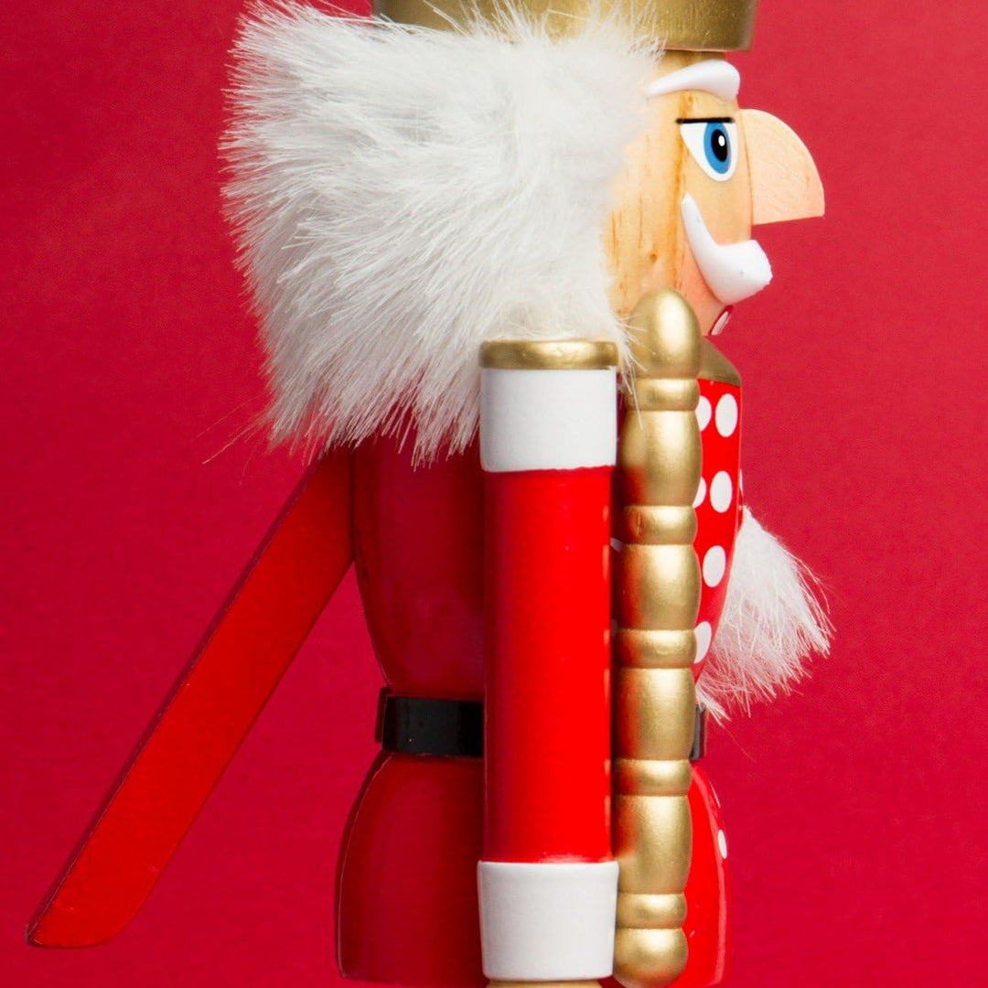 SIKORA NK-A Deko Nussknacker Figur aus Holz Verschiedene Motive 2 Grössen, Farbe/Modell:A02 rot - Kö