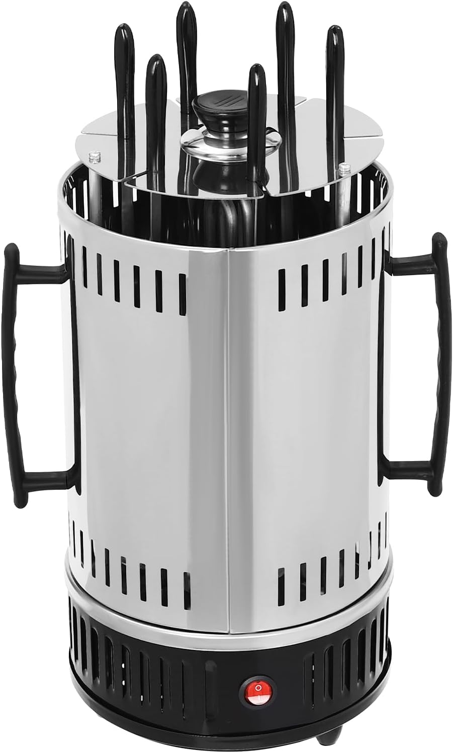 Dönergrill 6-Spiesse Rotisserie-Grill Elektrische Drehgrillmaschine Vertikaler Elektrogrill Döner Ve