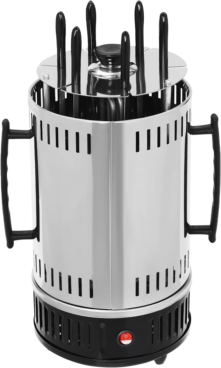 Dönergrill 6-Spiesse Rotisserie-Grill Elektrische Drehgrillmaschine Vertikaler Elektrogrill Döner Ve