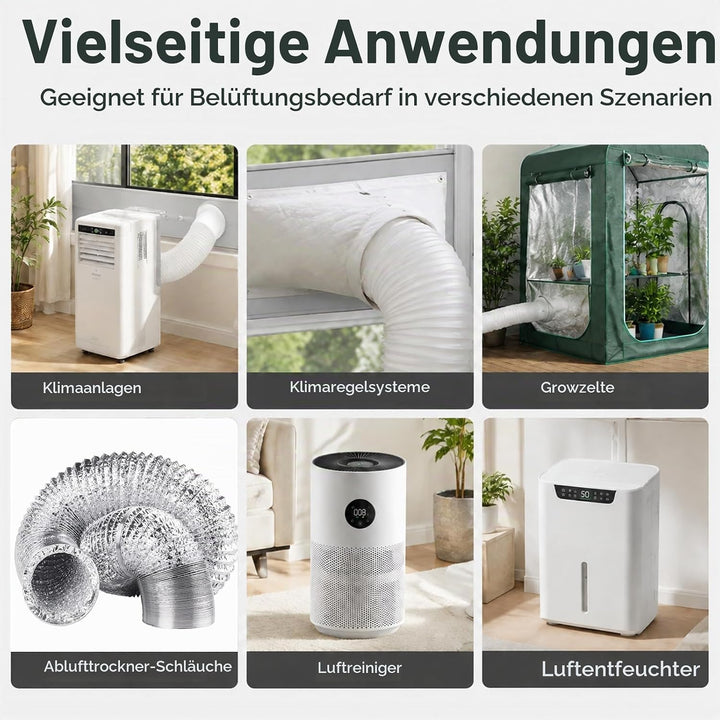Abluftschlauch Adapter Flach 130/150 mm, Fensteradapter