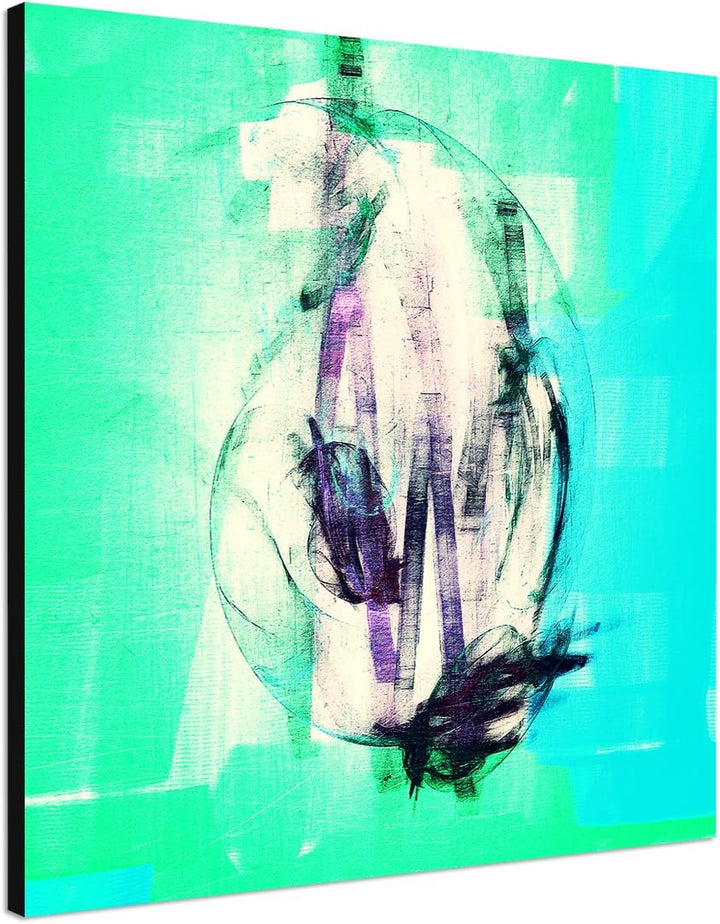 Paul Sinus Art Modernes Wandbild Abstrakt037_60x60cm Abstrakte Kunst Kunstdruck auf Leinwand Zeitlos
