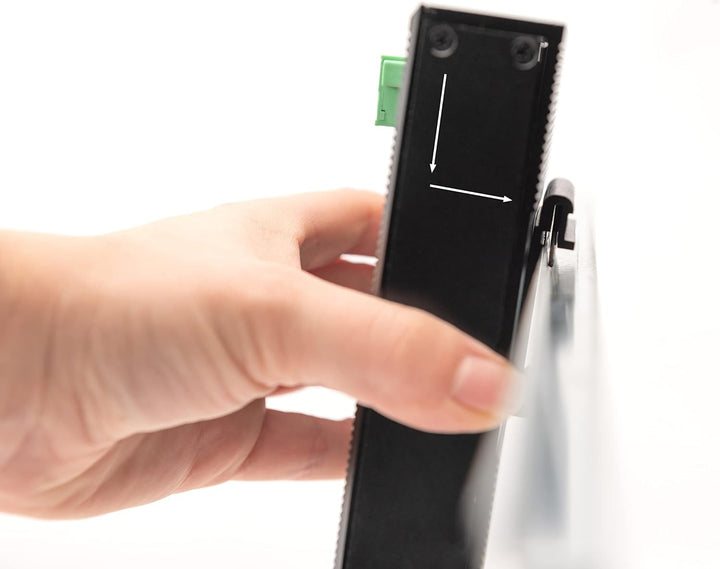 DIGITUS Flat Netzwerk-Switch - 5-Port Gigabit Ethernet - DIN-Rail Montage - Klemmleiste - Lüfterlos