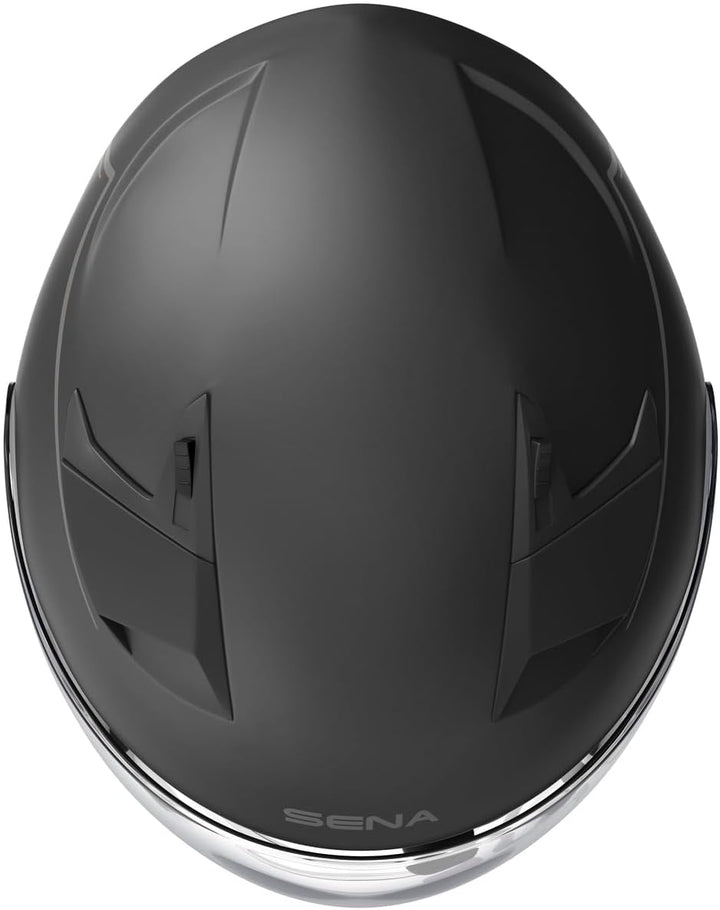 Sena Outstar S Smart Jethelm mit integrierter Bluetooth Intercom &amp; Smartphone Konnektivität (Schwarz