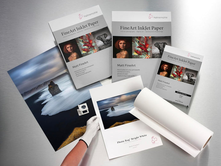 Hahnemühle 10641623 Digital FineArt Photo Rag Papier, 310 g/m², DIN A4, 210 x 297 mm, hellweiss, 210