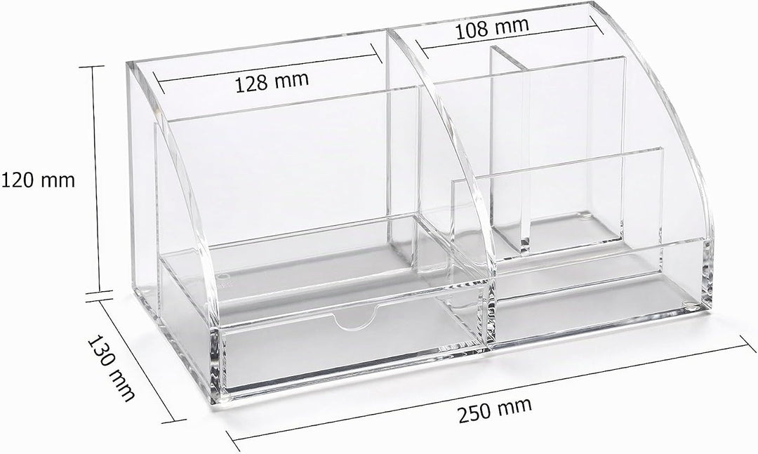 Osco AD01 Schreibtisch-Organizer aus klarem Acryl, Clear Acrylic Clear Acrylic Single, Clear Acrylic