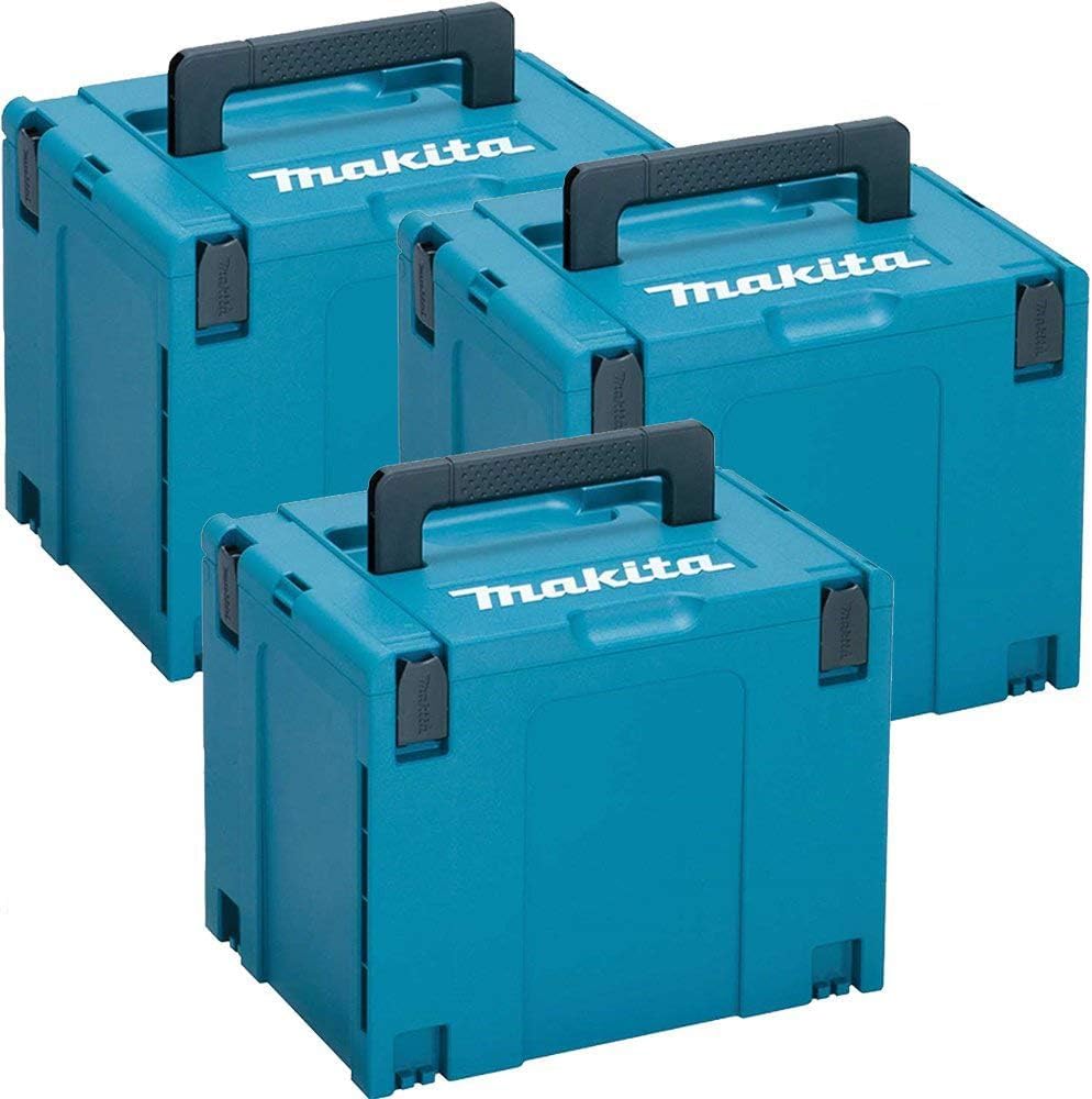 Makita 821552-6 MakPac Typ 4 Stapelverbinder-Koffer, 396 x 296 x 315 mm, 3 Stück, 3