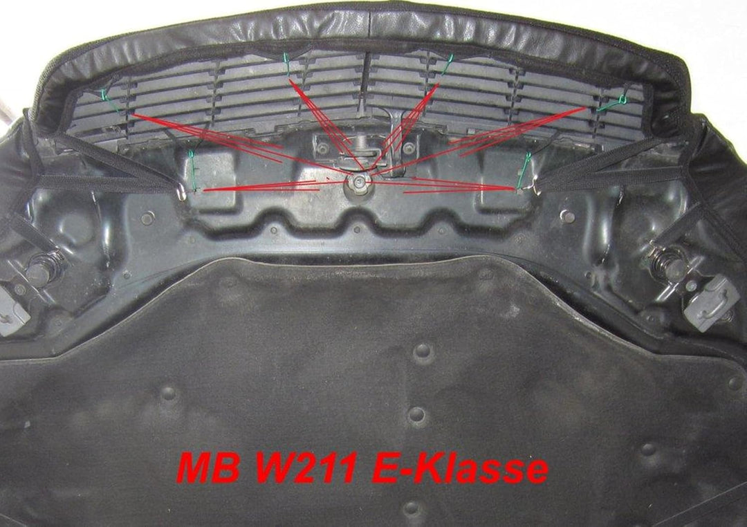 Auto-Bra AB-00307 kompatibel mit Mercedes-Benz MB für E-Klasse W211 Bj. 2002-2006 vorfacelift Hauben