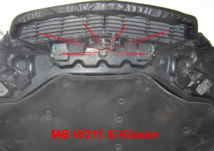 Auto-Bra AB-00307 kompatibel mit Mercedes-Benz MB für E-Klasse W211 Bj. 2002-2006 vorfacelift Hauben