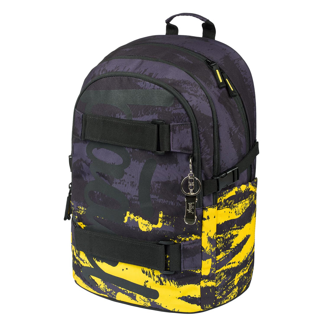 Baagl Schulrucksack für Jungen Mädchen Teenager - Skateboard Rucksack - Kinderrucksack mit Laptopfac