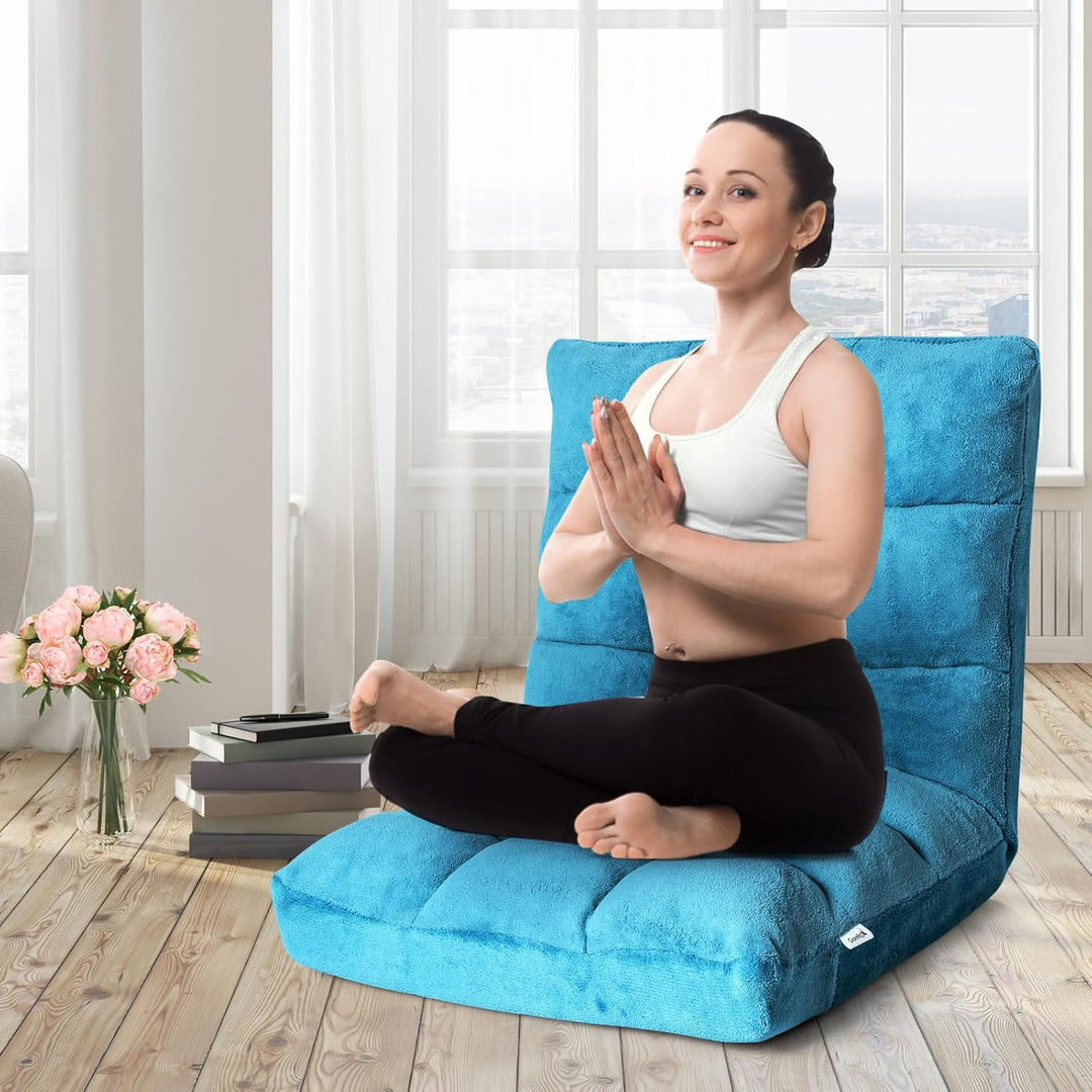GOPLUS Bodenstuhl, Bodensofa mit Rückenlehne, Bodensessel mit Schlaffunktion, Floor Chair, Lazy Sofa