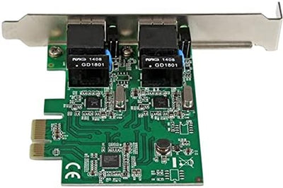 StarTech.com 2 Port Low Profile PCI Express/PCIe Gigabit Ethernet Netzwerkkarte mit 2x RJ45 - 1GB/s