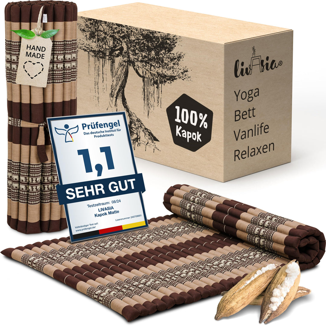 livasia Rollmatte Rollmatratze L-200x110x4,5cm, Gästebett Gästematratze 1 Person, Reisebett Kofferra