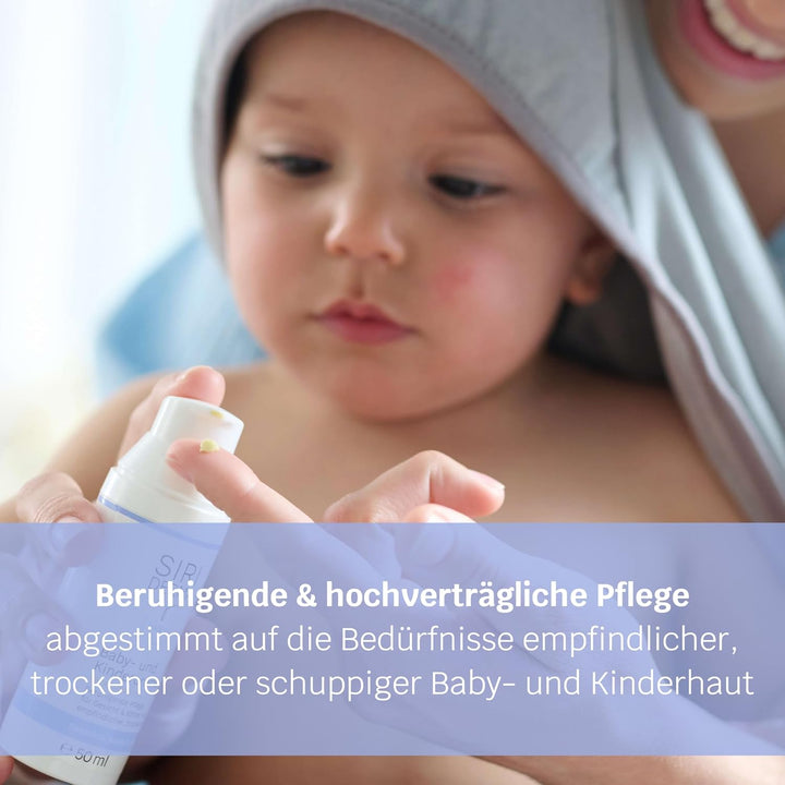 SIRIDERMA Basische Baby- und Kindercreme | Ohne Duftstoffe | Hautpflege bei sensibler, trockener und