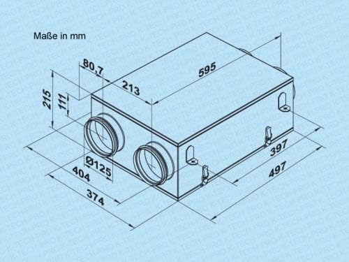 Lüftungsgerät Wohnraumlüftungsgerät mit Wärmerückgewinnung KWL Optima mini Einzelraumentlüftung Ausf