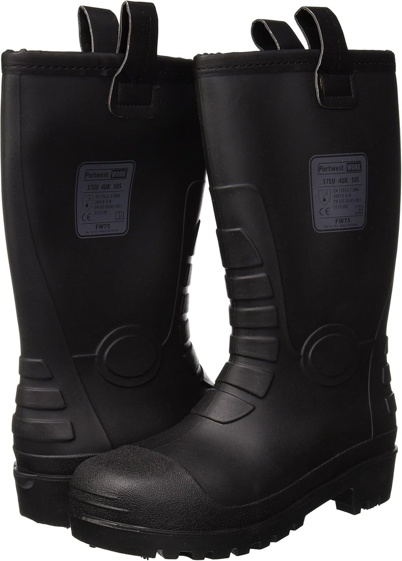 Portwest Neptune Rigger Sicherheitsstiefel S5 CI, Grösse: 37, Farbe: Schwarz, FW75BKR37 Schwarz 37 E