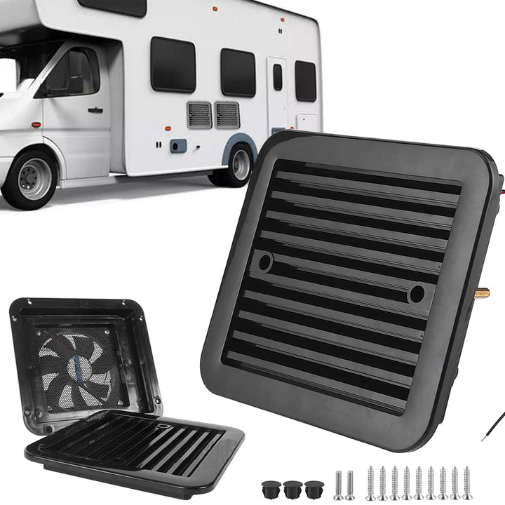 AUTOXBERT Lüftungsventilator für Wohnwagen, 2,4W 12V Lüftungsventilator geräuscharmes Lüftungsgebläs