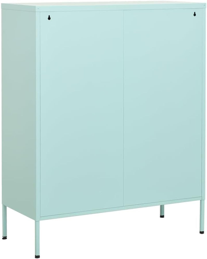 Aufbewahrungsschrank aus Metall mit 2 Schubladen, Aktenschrank mit 2 Türen und Regalen, 80x35x102cm