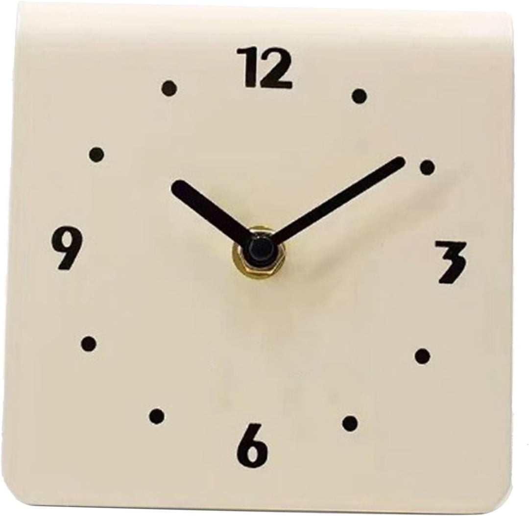 SIXRUN Tischuhr, Desktop-Uhr, Schlicht, Modern, Leises Uhrwerk, Metall-Schreibtischuhr, Ornament für