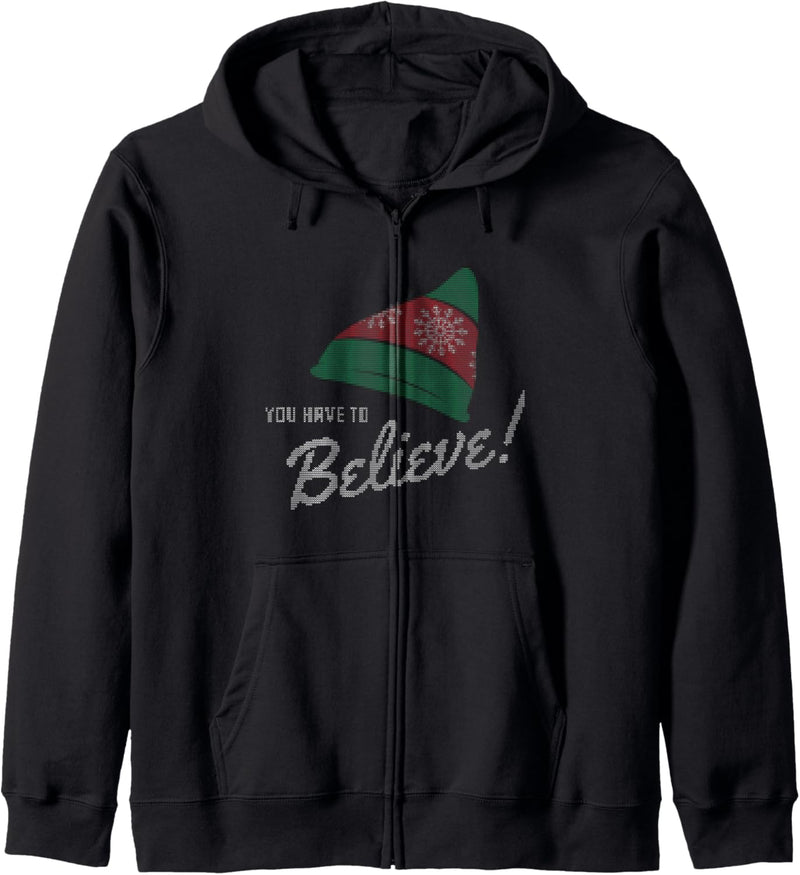 Belive Elf Hässliche Weihnachten Kapuzenjacke