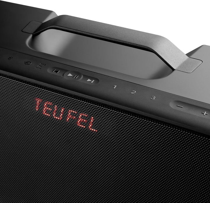 Teufel BOOMSTER 4 Robuster Bluetooth Lautsprecher mit 2.1-Stereo-System Soundsystem DAB+ und FM-RDS-