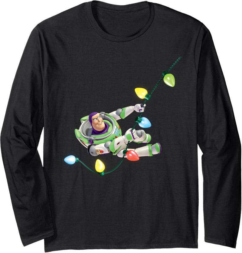 Disney PIXAR Toy Story Buzz Lightyear Christmas Lights Langarmshirt