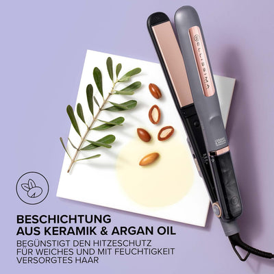 Bellissima Steam Ceramic&Argan Oil, Dampfglätter, Keramikbeschichtung und Arganöl, 3 Temperaturstufe