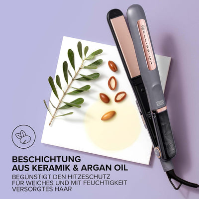 Bellissima Steam Ceramic & Argan Oil, Dampfglätter, Keramik- und Arganölbeschichtung, 3 Temperaturst