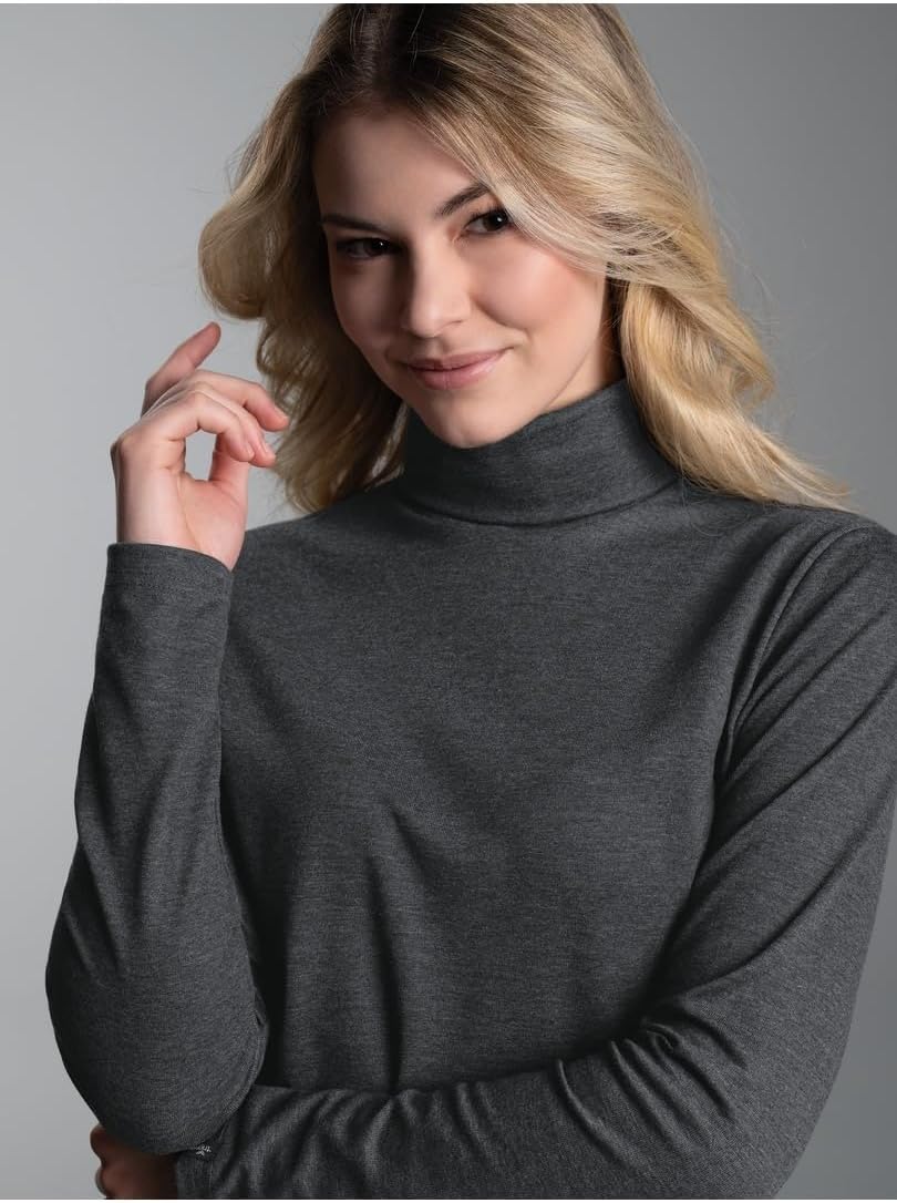 TRIGEMA Rollkragenshirt XS Anthrazit-melange, XS Anthrazit-melange