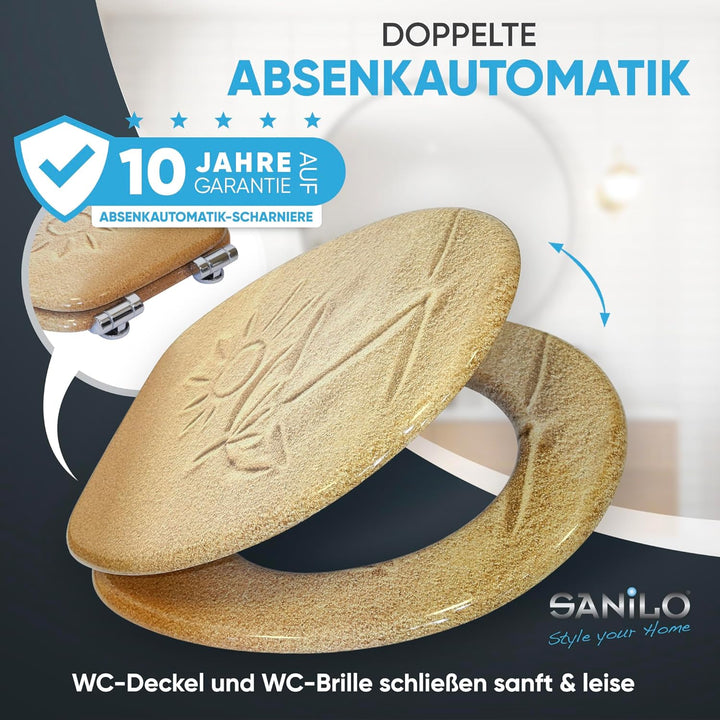 Sanilo WC Sitz mit Absenkautomatik, viele neue Toilettendeckel zur Auswahl, hochwertige Oberfläche,