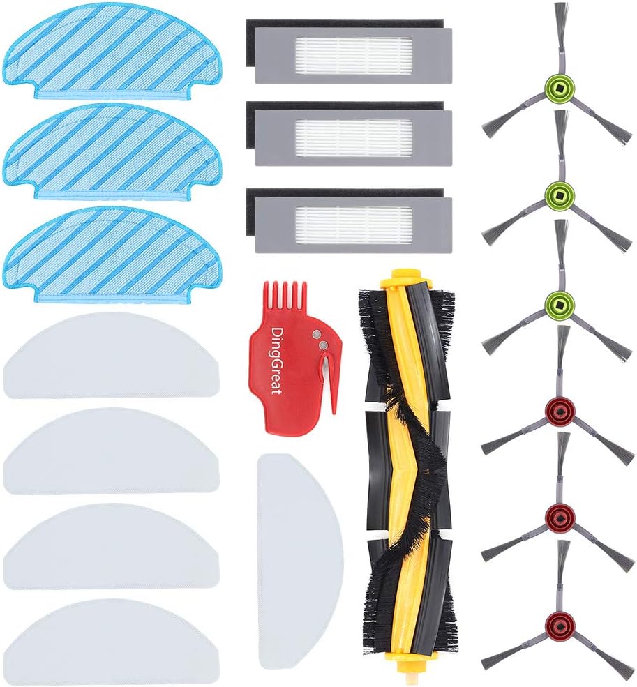 Ersatzset für ECOVACS DEEBOT T8 T8 AIVI T9 T9+ N8+ N8 PRO N8 PRO+ Staubsauger - Packung mit 1 Hauptb