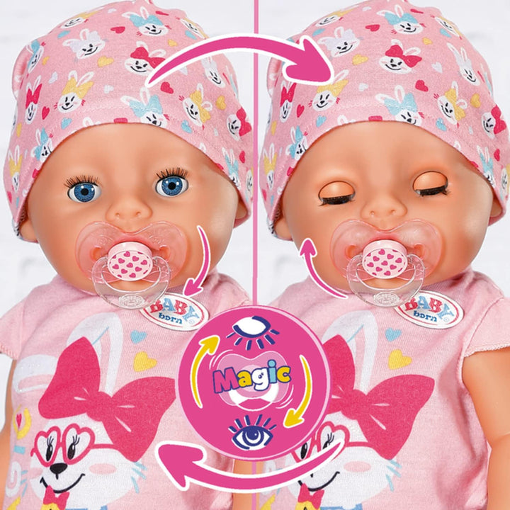 Zapf Creation 827956 BABY born Magic Girl 43 cm - neu mit magischem Schnuller und 10 lebensechten Fu