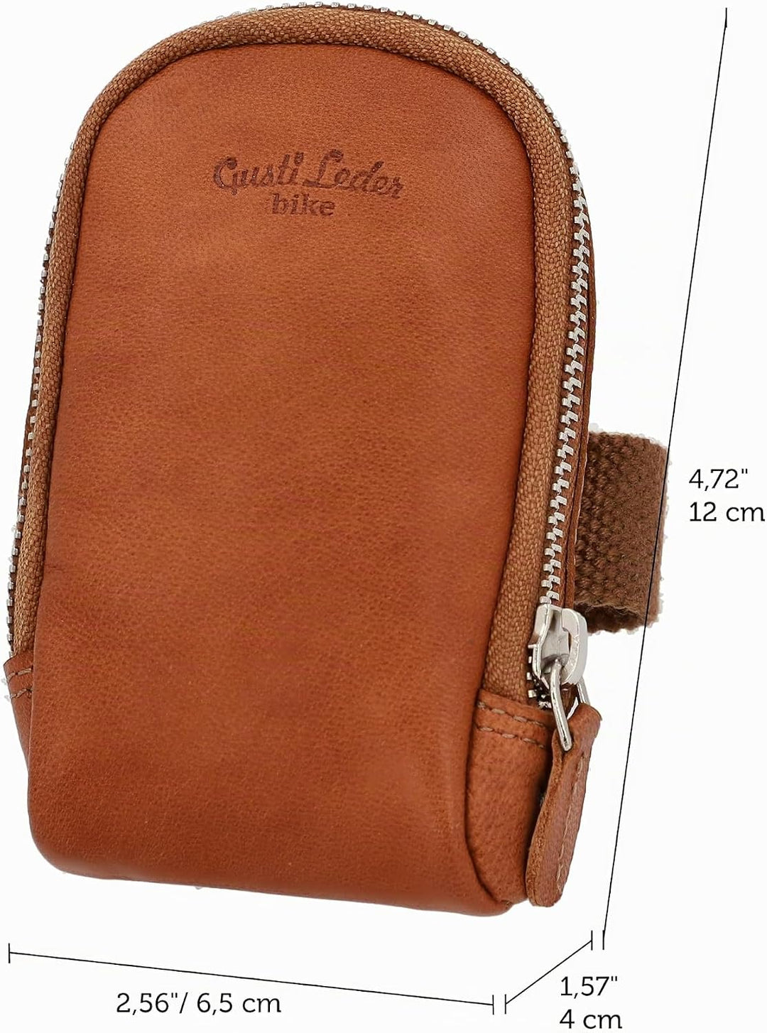 Gusti Satteltasche Leder- UDO B. Schlauchtasche mit wasserfestem Fahrradtasche für Werkzeug Ledertas