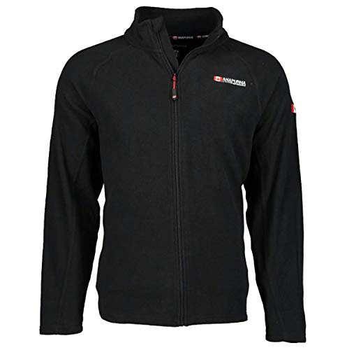Anapurna Tonneau Herren-Fleece-Sweatshirt mit Reissverschluss, zwei Taschen vorne, lange Ärmel