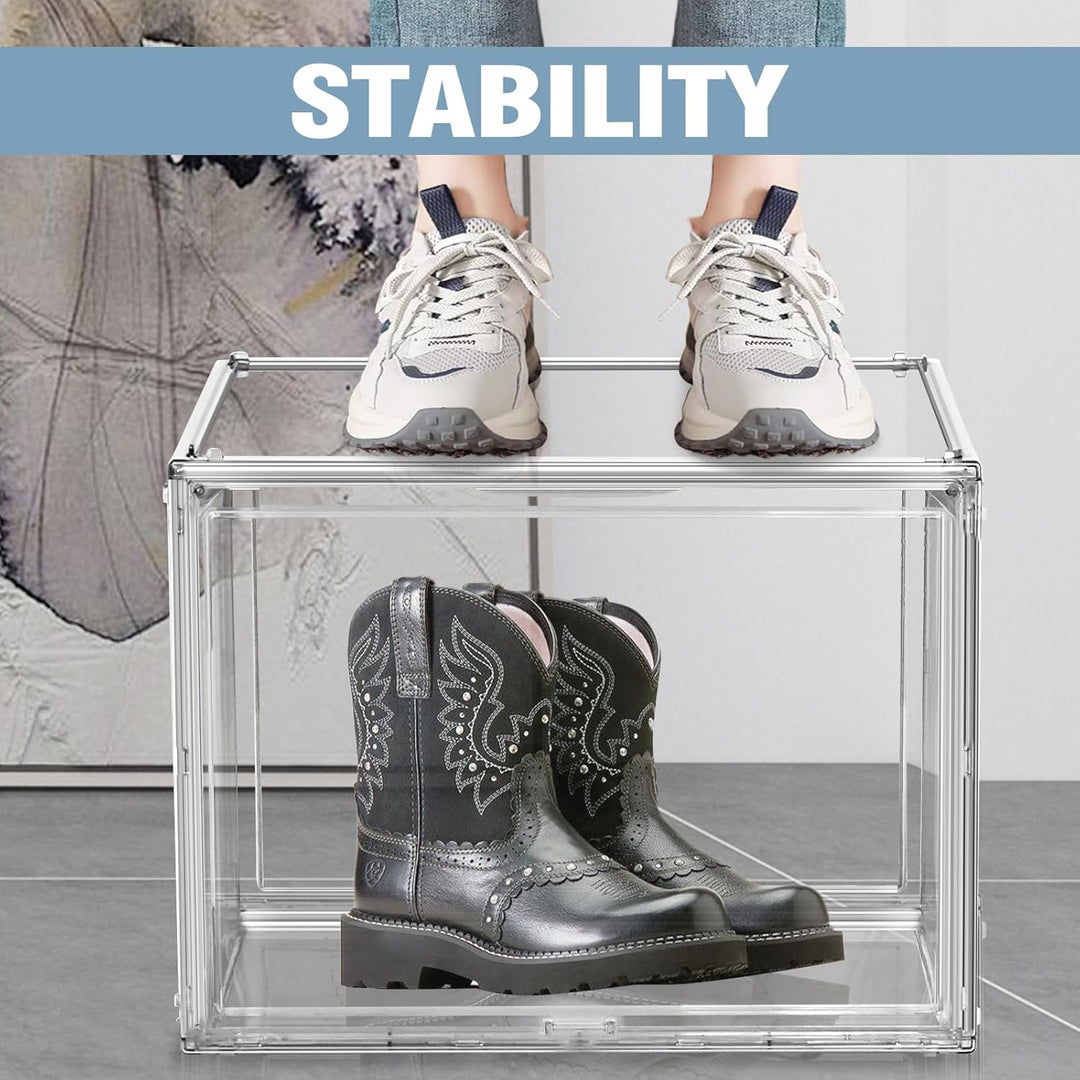 Schuhaufbewahrungsbox, XXX-Grosse Extra grosse Acryl Display Case Transparente Sneaker Schuh Organiz