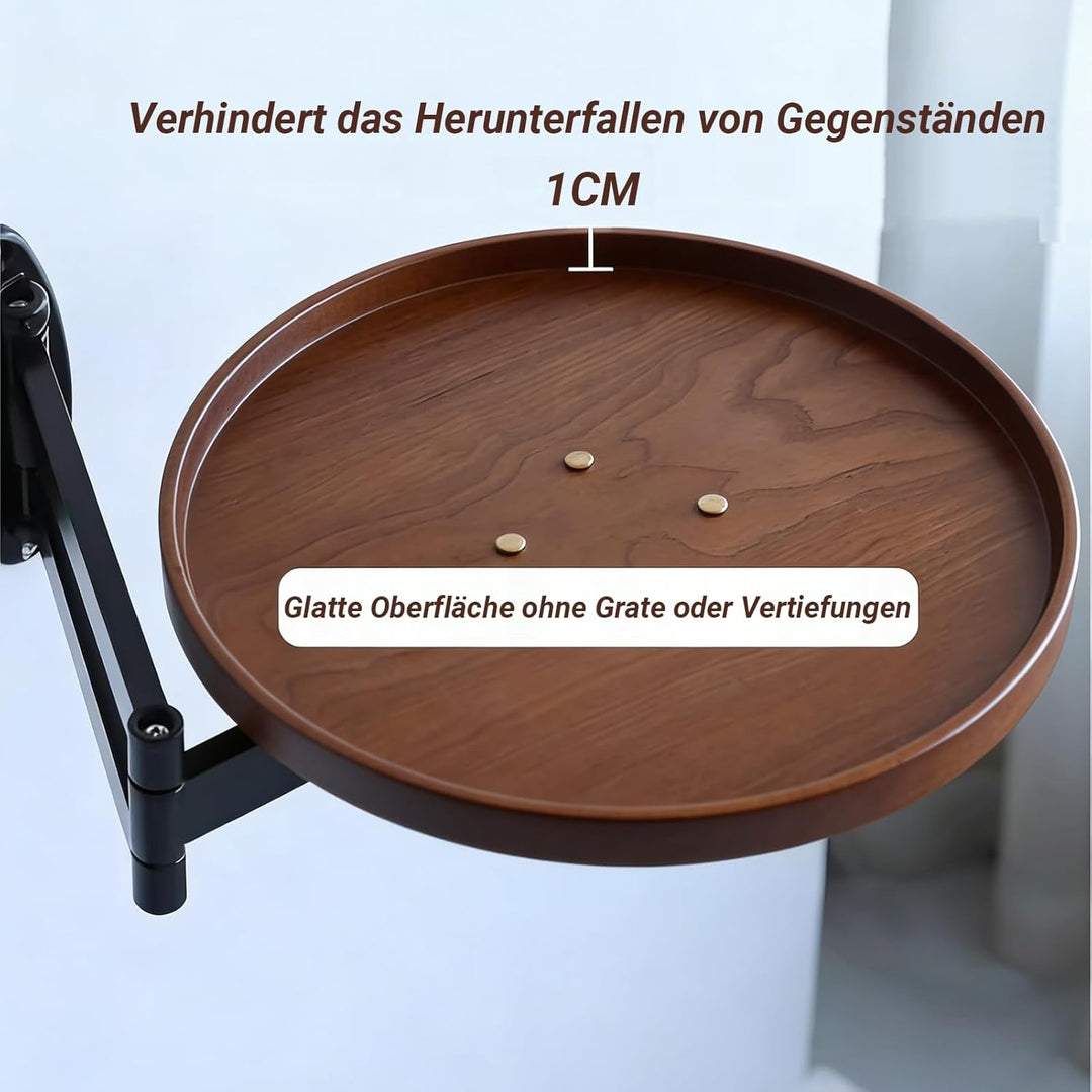 Rund Klapptisch Wand Holz Kleine Wandtisch Ausziehbar Klapptisch Platzsparend Schwebender Nachttisch