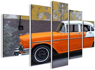 islandburner Bild Bilder auf Leinwand Auto in Cuba MF XXL Poster Leinwandbild Wandbild Dekoartikel W