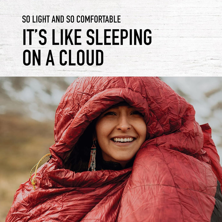 Sierra Designs Cloud 20 Grad DriDown Schlafsack Ultraleichter Reissverschluss-Daunenschlafsack für R