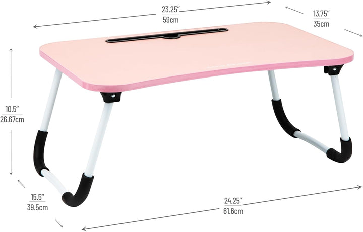 Mind Reader Lap Desk, Laptop Stand, Bed Tray, Couch Table Collapsible, Portable, Folding Legs, 23.5"