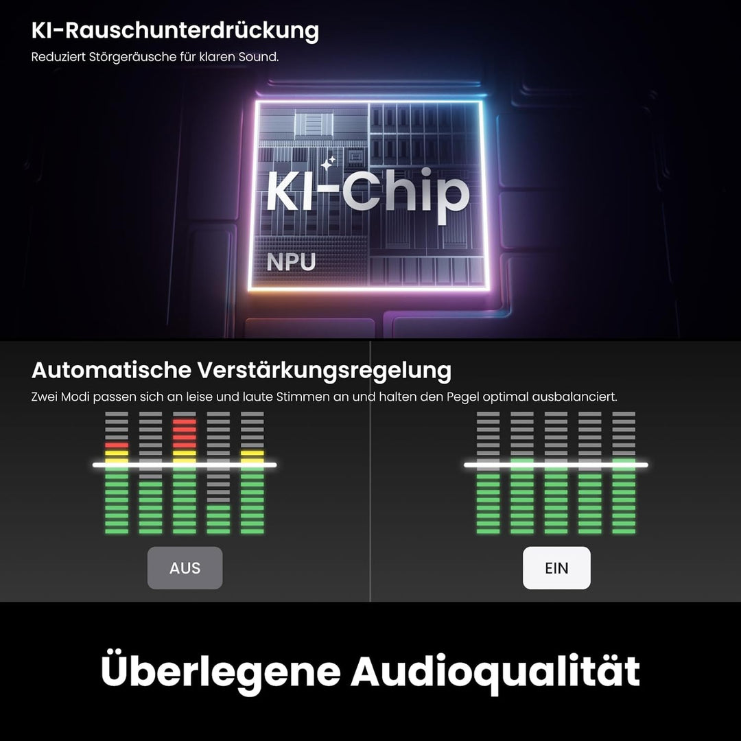 Insta360 Mic Pro (1 TX + 1 RX), kabelloses Mini-Lavalier-Mikrofon für iPhone/Kamera/Android, Videoau