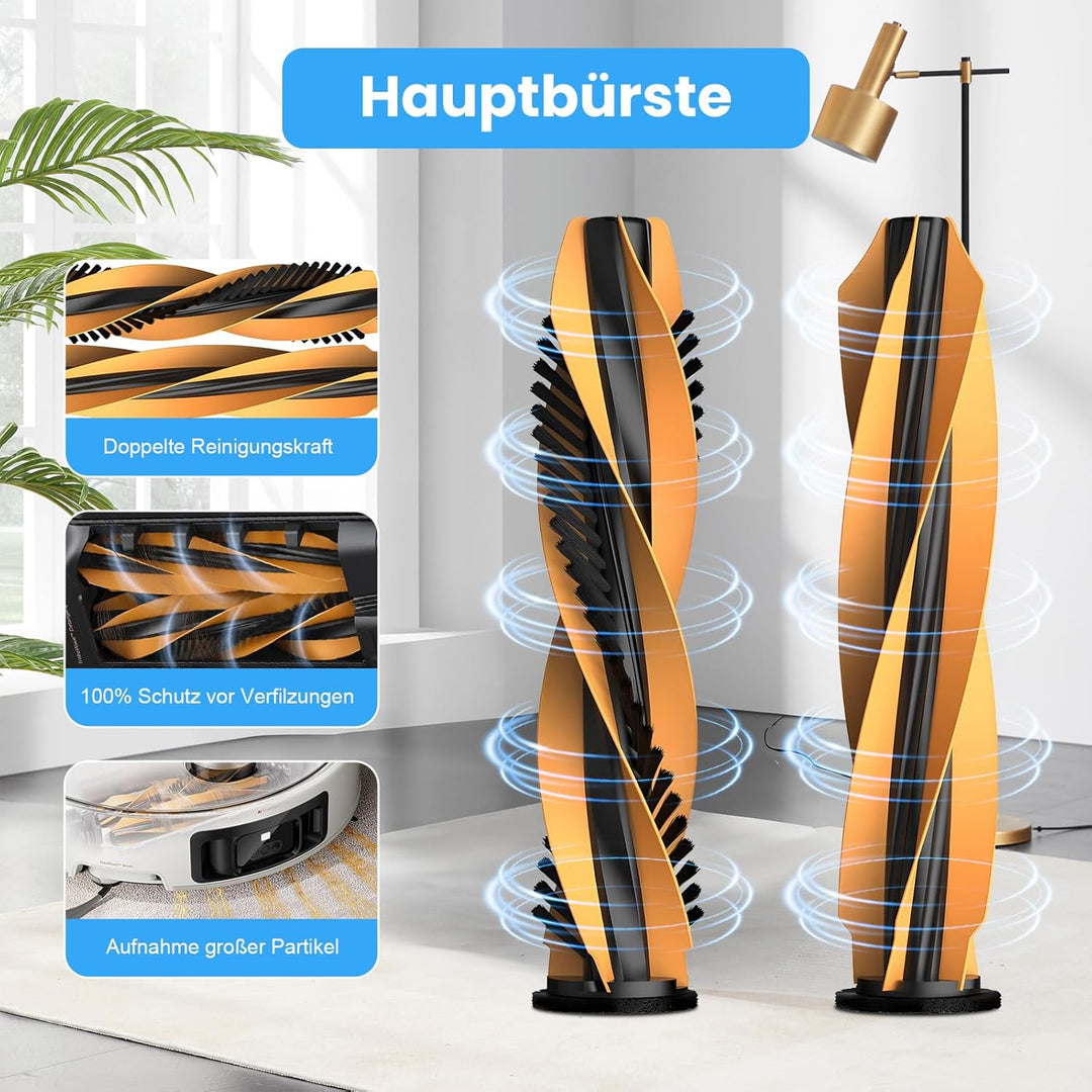22 Stück Zubehör Set für Mova Z60 Ultra Roller Complete Saugroboter, Ersatzteile mit 2 Hauptbürste,