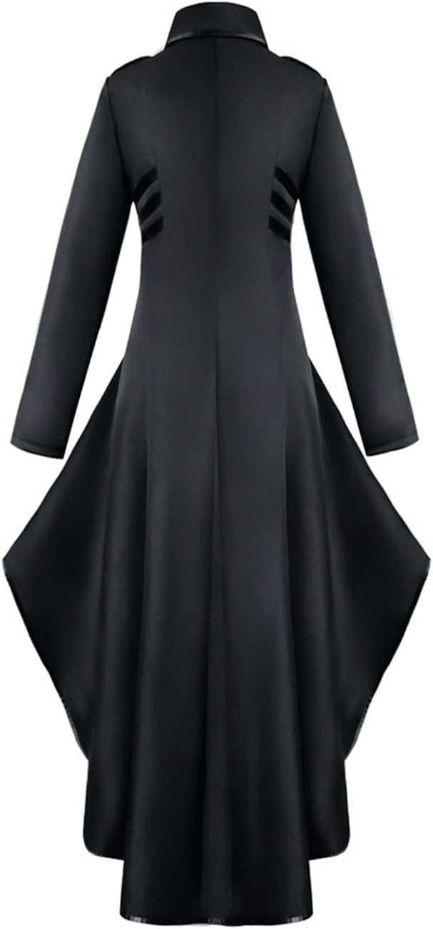 Damen Steampunk Vintage Frack Jacke Unregelmässiger Saum Gothic Kleidung Viktorianischer Gehrock Lan
