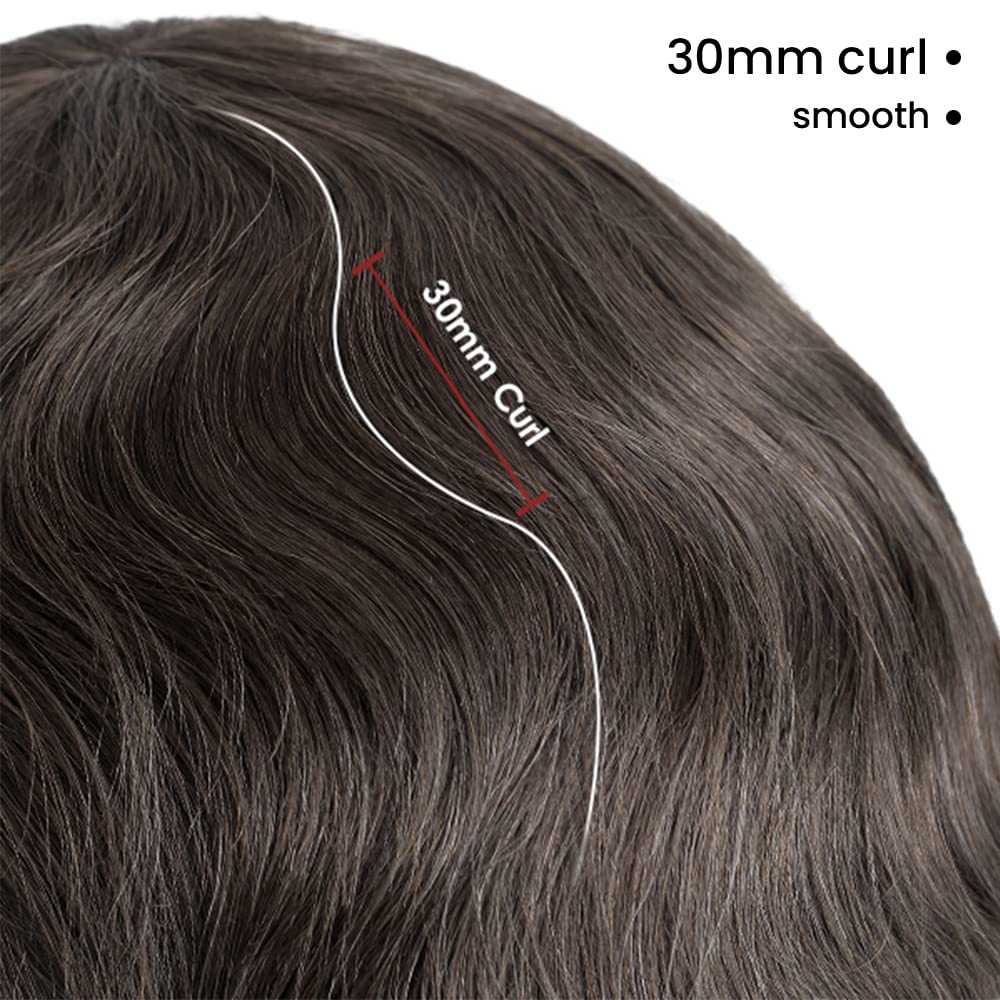 Lordhair Toupet Human Hair Herrenperücke, Französische Spitze Webart, 20 x 25 cm, Leichtes Haarersat