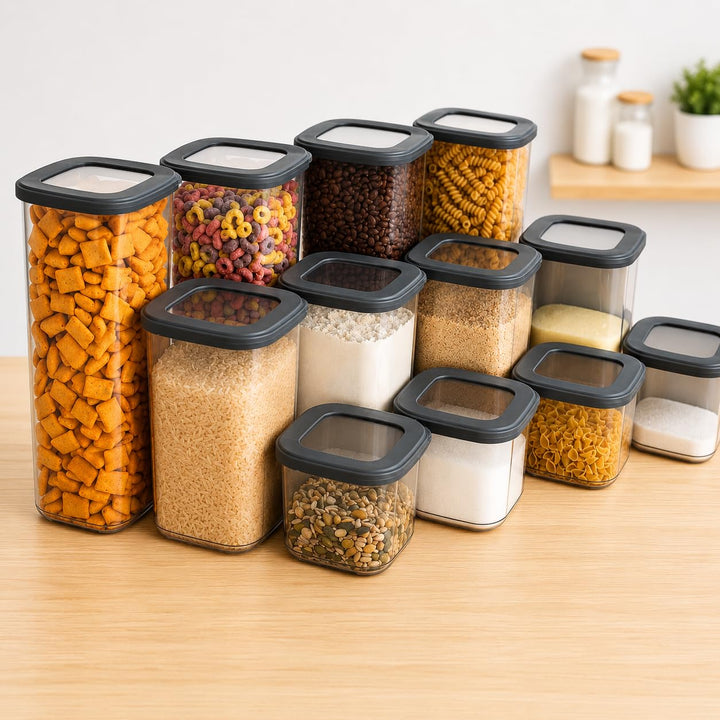 HLKauf Vorratsdosen mit Deckel 6x 1750ml luftdicht diverse Sets Küchenorganizer Aufbewahrungsbox BPA