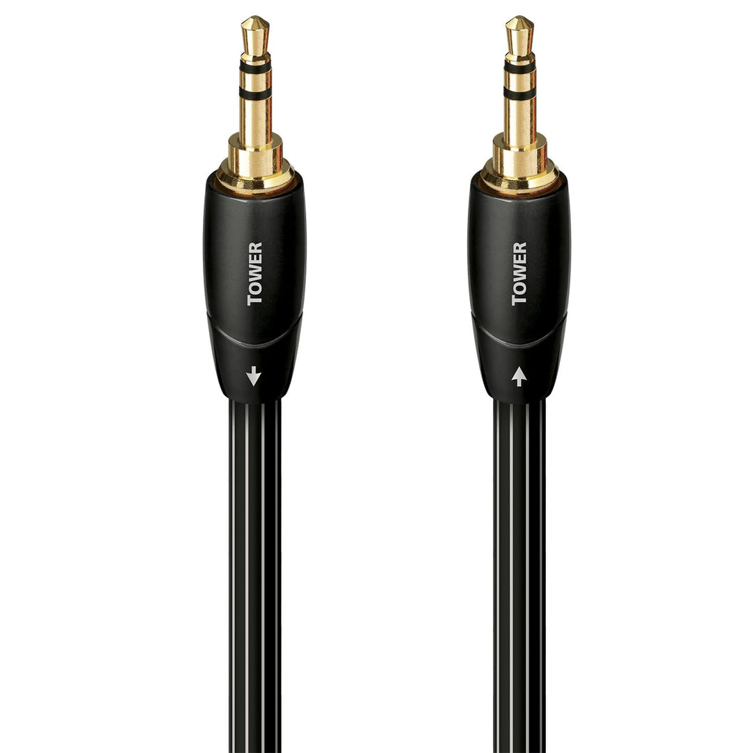 AudioQuest 3m Tower 3,5 mm - Audiokabel (3,5 mm, 3,5 mm, männlicher Stecker, Gold, Schwarz, Kupfer)