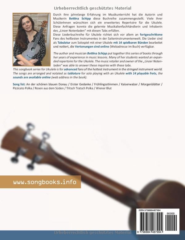 Play Ukulele - 9 Bearbeitungen von Liedern von Johann Strauss Sohn / Arrangements of songs by Johann